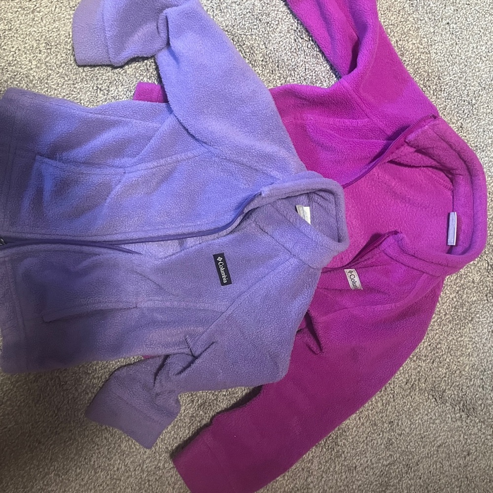 Columbia Kids' Fleece Hoodies - Lavender and Magenta